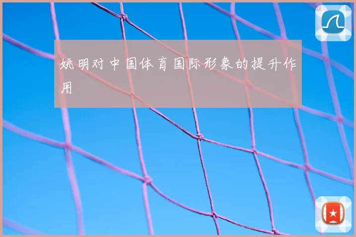 姚明对中国体育国际形象的提升作用